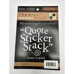 FAMILY Quotes Stickers Stack 50 Clear Adhesive Quotes & Sayings by DCWV NEW